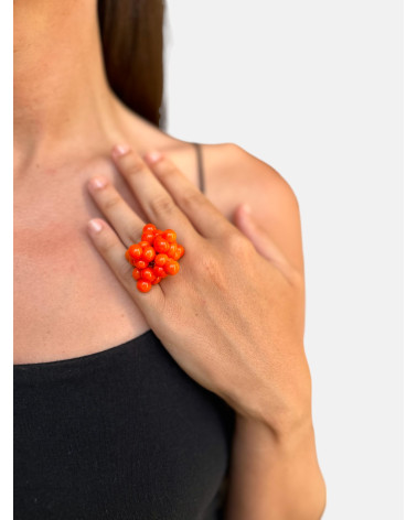 ANILLO FLOR VIDRIO
