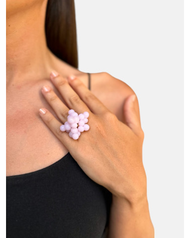 ANILLO FLOR VIDRIO