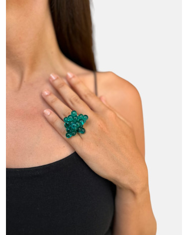 ANILLO FLOR VIDRIO