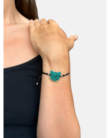 PULSERA GATO BOLITAS