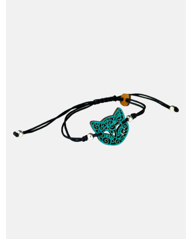 PULSERA GATO BOLITAS