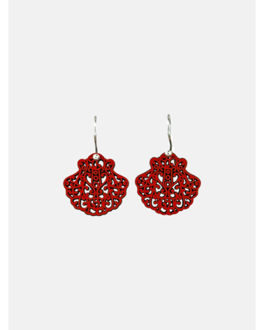 PENDIENTES CONCHA MADERA