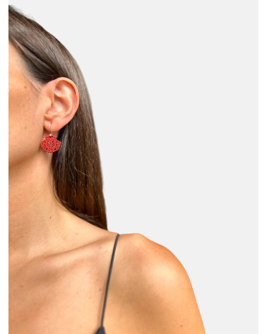 PENDIENTES CONCHA MADERA
