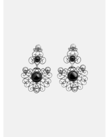 PENDIENTES ADEREZO DOBLE AZABACHE