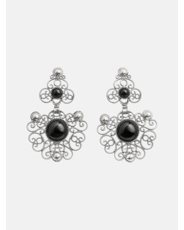 PENDIENTES ADEREZO DOBLE AZABACHE