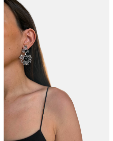 PENDIENTES ADEREZO DOBLE AZABACHE