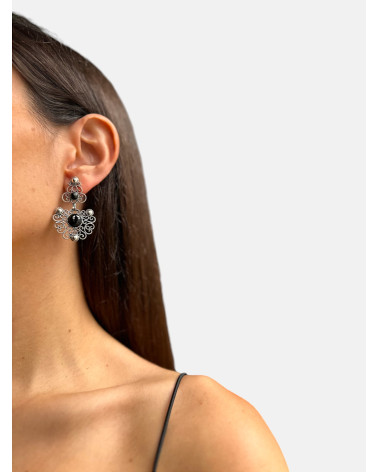 PENDIENTES ADEREZO DOBLE AZABACHE