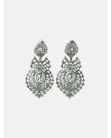 PENDIENTES BRINCOS DIAMANTADOS PRESIÓN