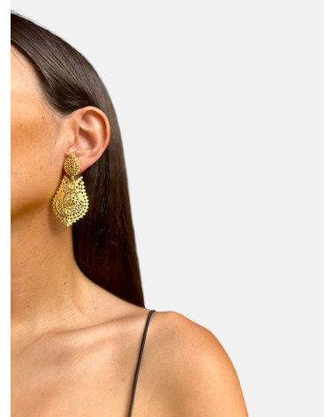 PENDIENTES BRINCOS CHAPADOS PRESIÓN