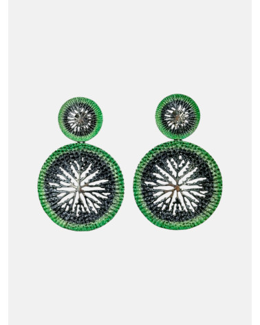 PENDIENTES NENÚFAR DOBLE