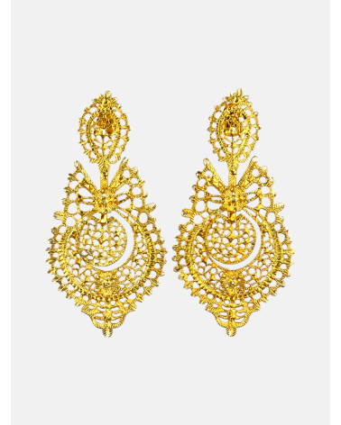 PENDIENTES BRINCOS DIAMANTADOS CHAPADOS PRESIÓN