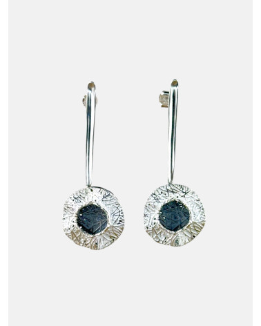 PENDIENTES BLANCO Y NEGRO BARRA