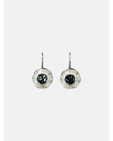 PENDIENTES BLANCO Y NEGRO PEQUEÑOS
