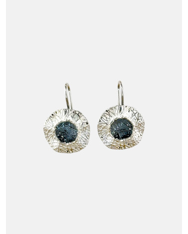 PENDIENTES BLANCO Y NEGRO GRANDE