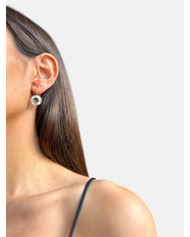 PENDIENTES BLANCO Y NEGRO PEQUEÑOS