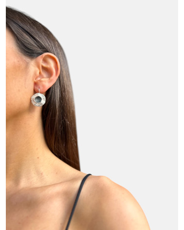 PENDIENTES BLANCO Y NEGRO GRANDES