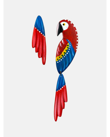 PENDIENTES GUACAMAYO ROJO