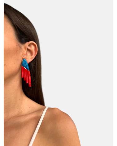 PENDIENTES GUACAMAYO ROJO