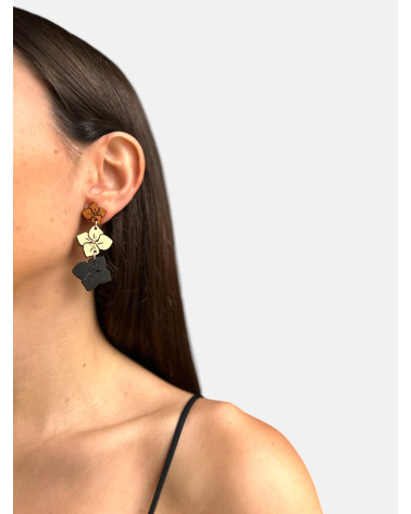 PENDIENTES HORTENSIA TRIPLE