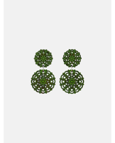 PENDIENTES ADEREZO REDONDO DOBLE