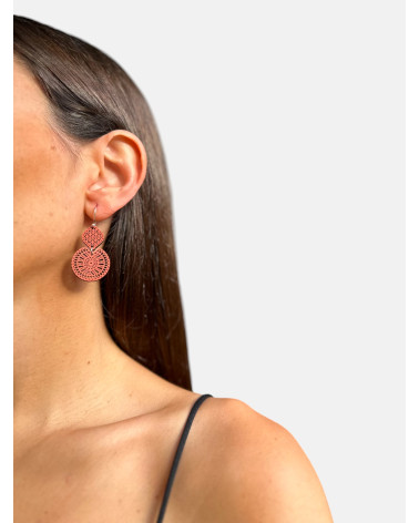 PENDIENTES GUIPUR REDONDOS GANCHO