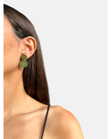 PENDIENTES ADEREZO REDONDO DOBLE