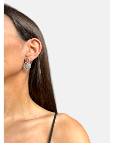 PENDIENTES BRINCOS DIAMANTADOS PRESIÓN