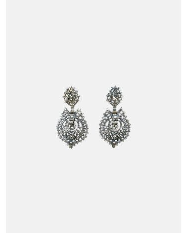 PENDIENTES BRINCOS DIAMANTADOS PRESIÓN