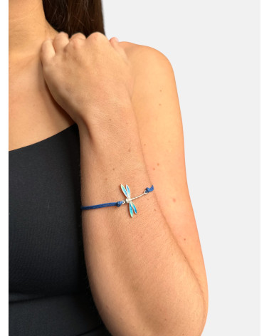 PULSERA LIBÉLULA ESMALTE HILOS