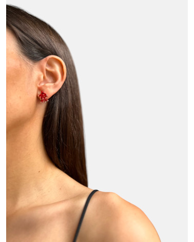 PENDIENTES ANÉMONA PRESIÓN TRIPLE