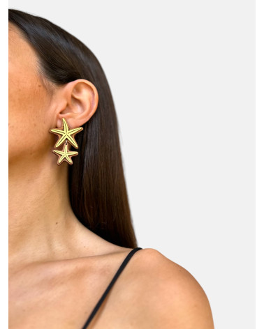 PENDIENTES ESTRELLA MAR DOBLE