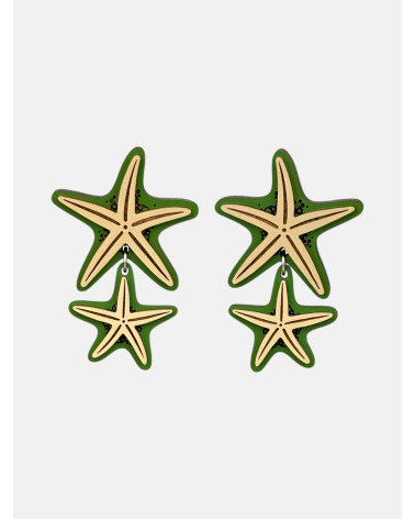 PENDIENTES ESTRELLA MAR DOBLE