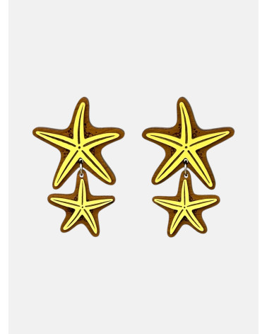 PENDIENTES ESTRELLA MAR DOBLE