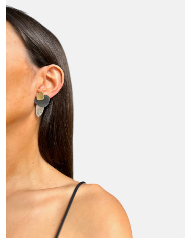 PENDIENTES OVALES TRIPLE