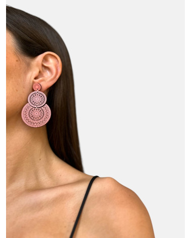 PENDIENTES GUIPUR REDONDOS TRIPLE