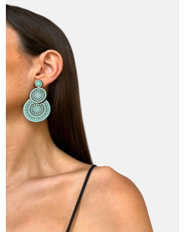 PENDIENTES GUIPUR REDONDOS TRIPLE