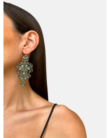 PENDIENTES ADEREZO CUÁDRUPLE GANCHO