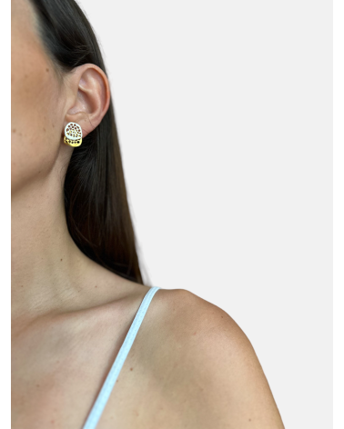 PENDIENTES BICOLOR PEQUEÑOS PRESIÓN