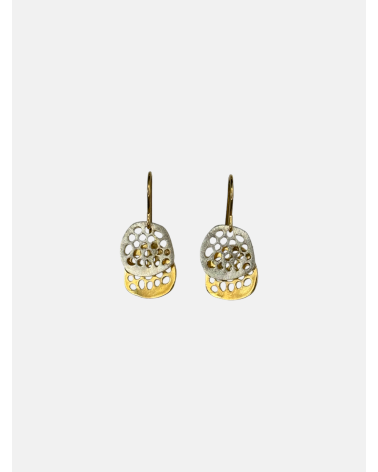 PENDIENTES BICOLOR PEQUEÑOS GANCHO