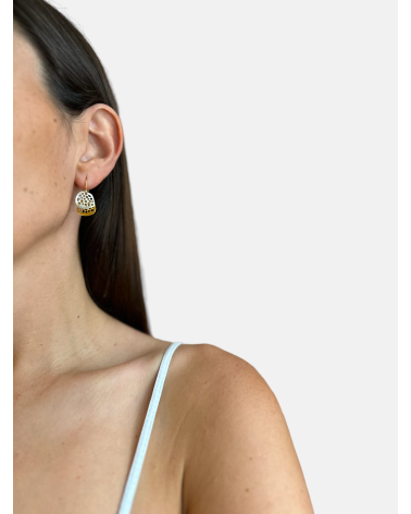 PENDIENTES BICOLOR PEQUEÑOS GANCHO