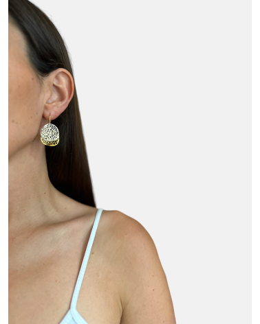 PENDIENTES BICOLOR GANCHO RÍGIDO