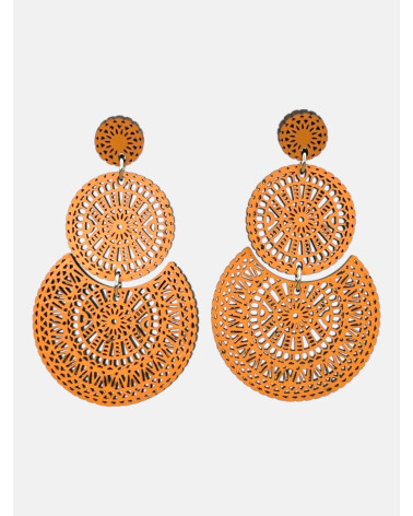 PENDIENTES GUIPUR REDONDOS TRIPLE