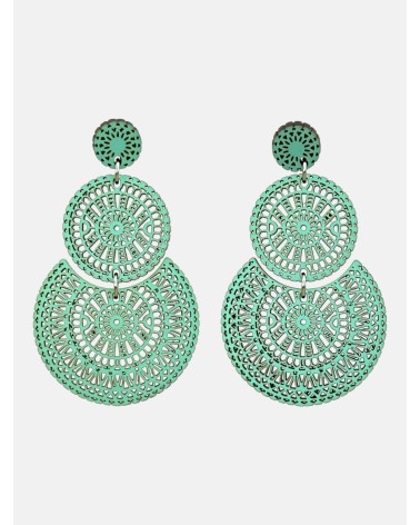 PENDIENTES GUIPUR REDONDOS TRIPLE