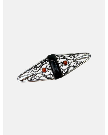 BROCHE AZABACHE CORAL