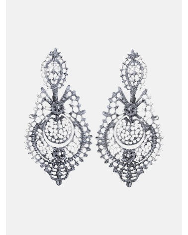 PENDIENTES BRINCOS DIAMANTADOS PRESIÓN