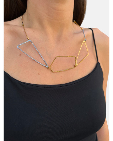 COLLAR GEOMÉTRICO BICOLOR
