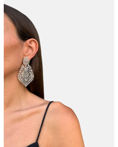 PENDIENTES BRINCOS DIAMANTADOS PRESIÓN