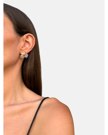 PENDIENTES CALCEDONIA CUARZO