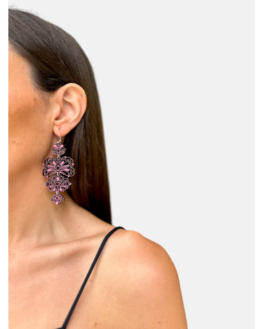 PENDIENTES ADEREZO CUÁDRUPLE GANCHO