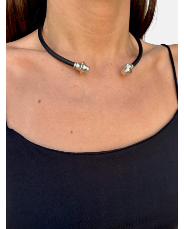 COLLAR TORQUE CAUCHO PLATA